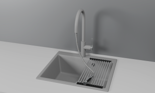 Смеситель для кухни Granula 8168, АЛЮМИНИУМ Алюминиум