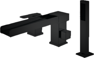 Смеситель на борт ванны Groсenberg GB6008-2 Черный матовый