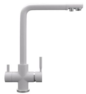 Смеситель для кухни Ulgran Quartz UQ-016-04 с дополнительным краном для питьевой воды платина