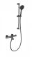 Смеситель для ванны с душем Wonzon & Woghand WW-C2002-A-BGG с термостатом тёмный графит