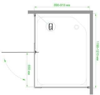 Душевой уголок Royal Bath HPV RB9120HPV-T 120x90см белый