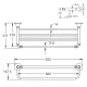 Полка для полотенец Rose RG1208 63см хром