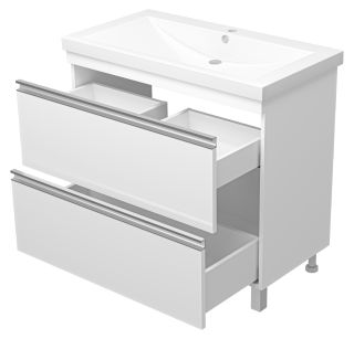 Напольная тумба под раковину Misty Ингрид 90см белый