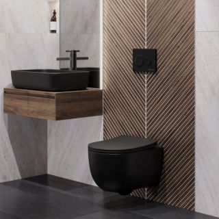 Кнопка смыва Berges Novum 040065 Soft Touch чёрный