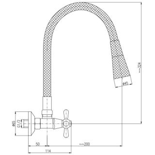 Смеситель для кухни Rav Slezak Morava Retro MK302.5/13 хром черный