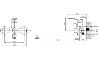 Смеситель для ванны Splenka S06.22 хром