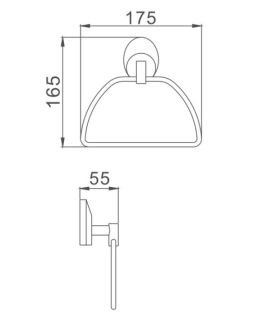 Полотенцедержатель Haiba HB1604-2 хром