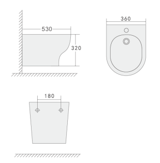 Биде подвесное Boheme Fiore 978-BIDET-W белый глянец