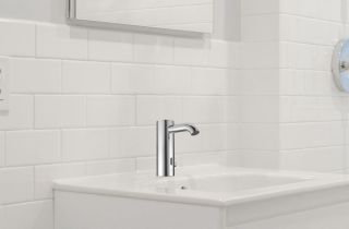 Сенсорный смеситель для раковины Swedbe Europe 6010 с ручной регулировкой температуры воды хром