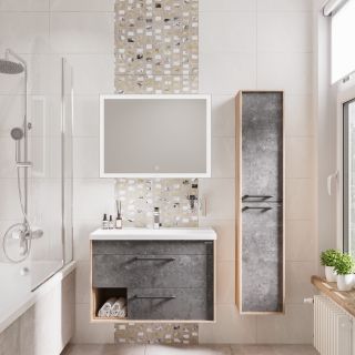 Пенал Grossman Реал 30см веллингтон/бетон 303007