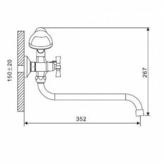 Смеситель для ванны Gappo G2243 хром