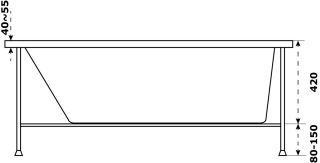 Каркас для ванны Azario Бали БТК0004 1800x800 разборный