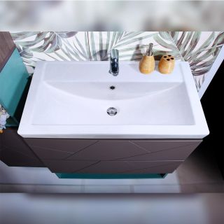 Тумба под раковину Бриклаер Кристалл 4627125414527 70 см ясень анкор темный/графит