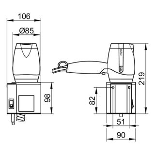 Фен Keuco Plan 14995370037 черный матовый