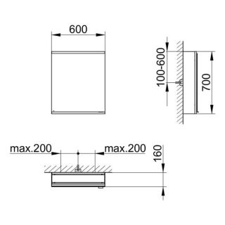 Зеркальный шкаф Keuco Royal Modular 800001060100100 60 см