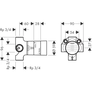 Скрытая часть переключающего вентиля Hansgrohe 16930180