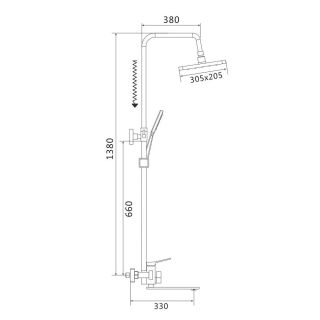 Душевая стойка Shevanik S6136C белый