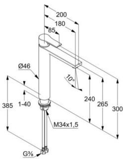 Смеситель для раковины-чаши Kludi Zenta SL хром 482560565