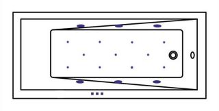 Гидромассажная ванна Whitecross Wave 0101.160070.100.RELAX.GL 160x70см Relax золото