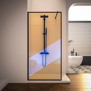 Душевая перегородка Veconi Korato KR-81BС, 1200x2000, черный матовый, хамелеон