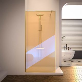 Душевая перегородка Veconi Korato KR-81GC, 1000x2000, брашированное золото, хамелеон