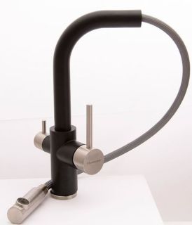 Смеситель для кухни Florentina Кристалл с подключением под фильтр серый шёлк