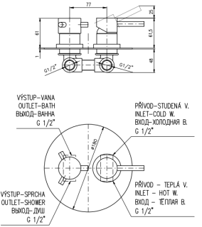Смеситель для душа Rav Slezak Seina SE986K хром