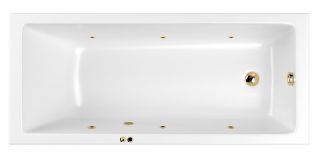 Гидромассажная ванна Whitecross Wave 0101.180080.100.SOFT.GL 180x80см Soft золото