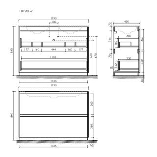 Тумба напольная под раковину Sancos Libra Floor LB120F-2ECH 120 см дуб чарльстон