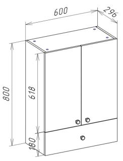 Шкаф Bellezza Лилия 60см белый 00000001619