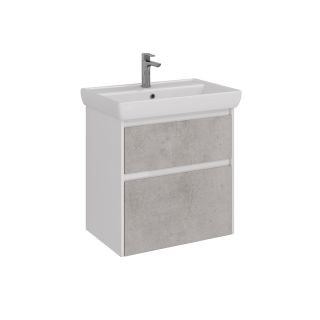 Тумба под раковину Lemark Combi LM03C70T-Beton 70 см белый глянец