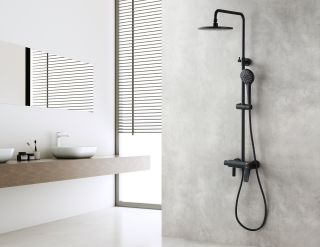 Душевая стойка Lemark Bronx LM3762BL чёрный