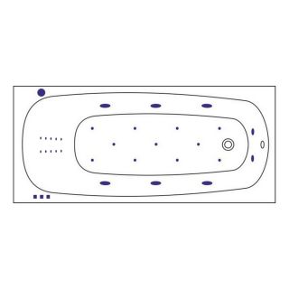 Гидромассажная ванна WHITECROSS Layla 0102.170075.100.ULTRANANO.GL 170x75 см Ultra Nano золото