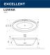 Ванна акриловая EXCELLENT  Lumina 190x95