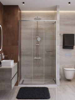 Душевая дверь CEZARES LUX-B-FS-11-120-C-CR хром