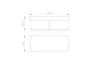Двойной держатель для туалетной бумаги с полкой Wonzon & Woghand Lotte WW-8356 хром
