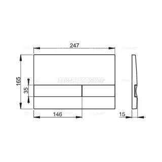 Кнопка смыва AlcaPlast для инсталляции хром матовый M1732