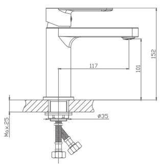 Смеситель для раковины Haiba HB10617 хром
