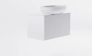 Тумба с раковиной Astra-Form М-40 Slim 4631177714573 80 см белый матовый