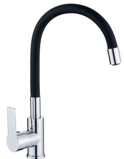 Смеситель для кухни Haiba HB70112-7 чёрный/хром