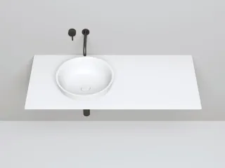 Полувстраиваемая раковина Salini Marea 03 S-Stone 1802203M 42см белый матовый