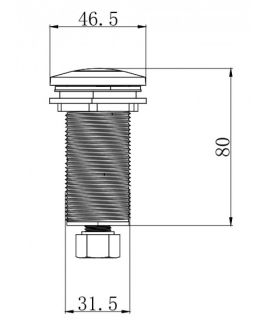 Пневмокнопка Milacio MC.032.GM воронёная сталь