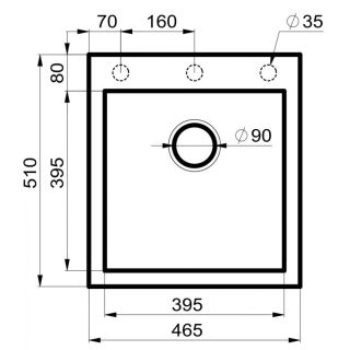 Мойка для кухни Milacio Murcia 46 Cuarzo MC.77034 бежевый