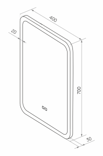 Зеркало с подсветкой Misty Мирах 40см белый