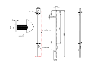 Полотенцесушитель электрический UNO BRUSHED BRONZE 726-BRB