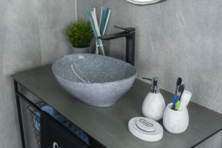 Раковина Gid Mnc331 54430 накладная под камень глянцевая 41x34x15