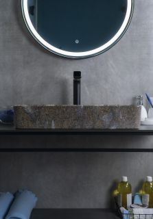 Раковина Gid Mnc396T 54475 накладная под камень глянцевая 60x34x11