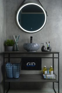 Раковина Gid Mnc481 54433 накладная под камень глянцевая 32x32x15.5