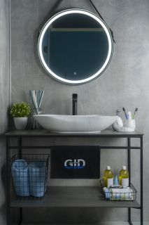 Раковина Gid Mnc503H012 54464 накладная под камень глянцевая 66.5x41x12