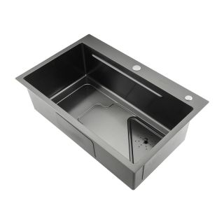 Мойка для кухни с коландером Gappo GS7246-6 чёрный